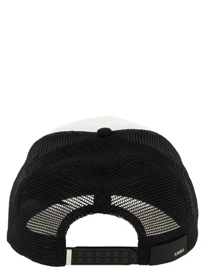 Amiri Black And White Cotton Baseball Cap In Multi