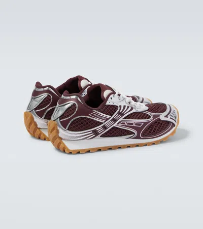 Bottega Veneta Men Fondant And Silver Technical Fabric And Mesh Orbit Sneakers In Multi