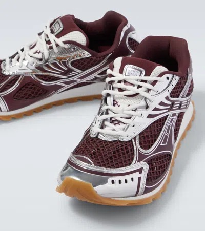 Bottega Veneta Men Fondant And Silver Technical Fabric And Mesh Orbit Sneakers In Multi