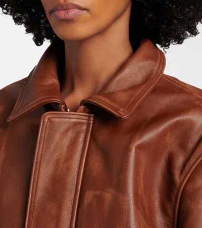 Jacques Wei Leather Jacket In Brown