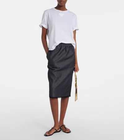 Prada Triangle Logo Patent Leather Thong Sandals In Multi