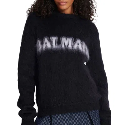 Balmain Logo Pullover Women In Black