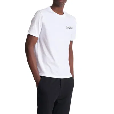 Balmain Logo-print T-shirt Men In White