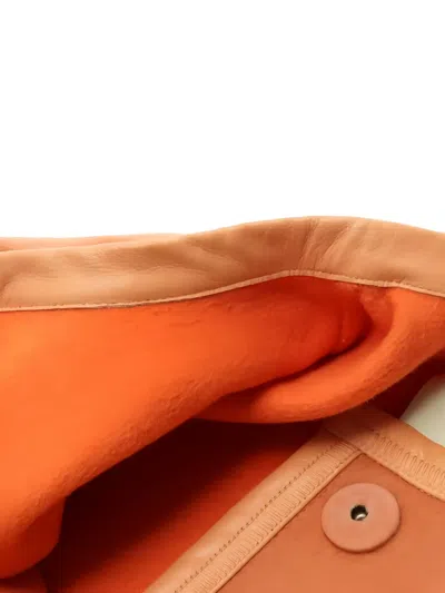 Pre-owned Fendi 2000s Collarless Coat In Orange