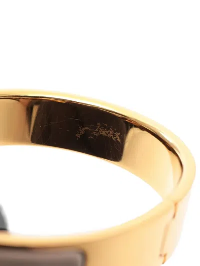 Pre-owned Hermes 2000s Click Cadena Pm Bangle In Gold
