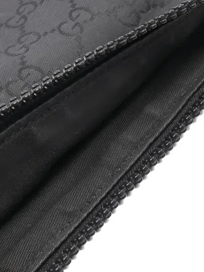 Pre-owned Gucci 2000s Gg-pattern Shoulder Bag In Black