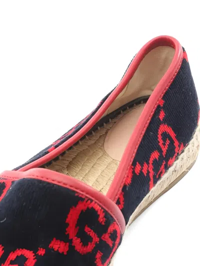 Pre-owned Gucci 2000s Gg Pattern Espadrilles In Blue