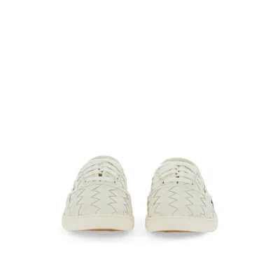 Bottega Veneta White Intrecciato Nappa Leather Serena Sneakers In White