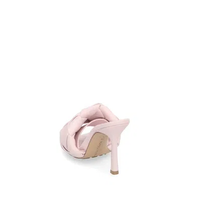 Bottega Veneta Multicolor Leather Mules In Pink