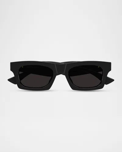 Bottega Veneta 51mm Rectangular Sunglasses In Black