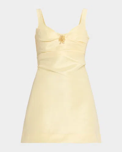 Acler Newcatton Cocktail Minidress In Yellow