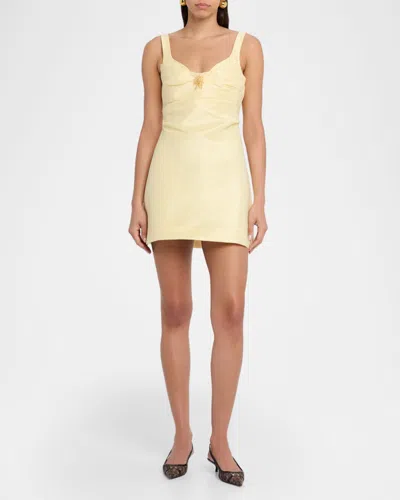 Acler Newcatton Cocktail Minidress In Yellow