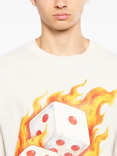 Melt Dice Graphic T-shirt In White