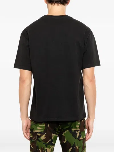 Melt Eagle Print T-shirt In Black