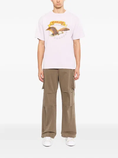 Melt Eagle Print T-shirt In White