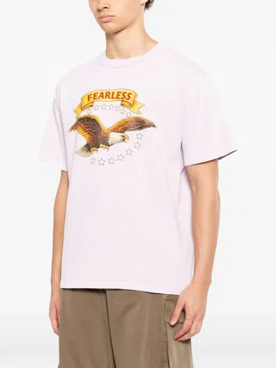 Melt Eagle Print T-shirt In White