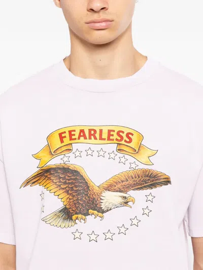 Melt Eagle Print T-shirt In White