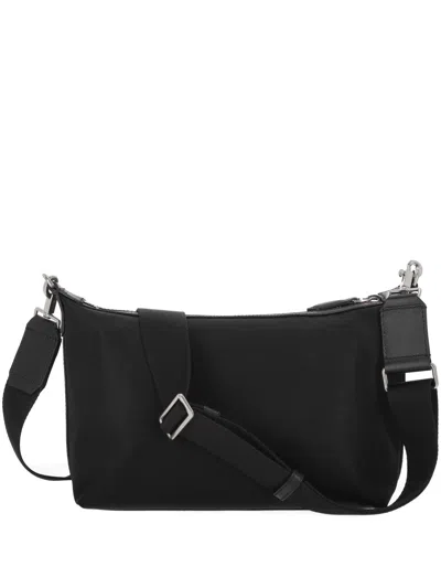 Bally Code Ribbon Zipped Shoulder Bag In Black