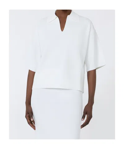 Max Mara Short-sleeved Pullover In White
