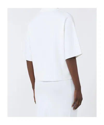 Max Mara Short-sleeved Pullover In White