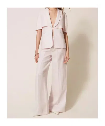 Twinset Pink Cape Jacket In Multi