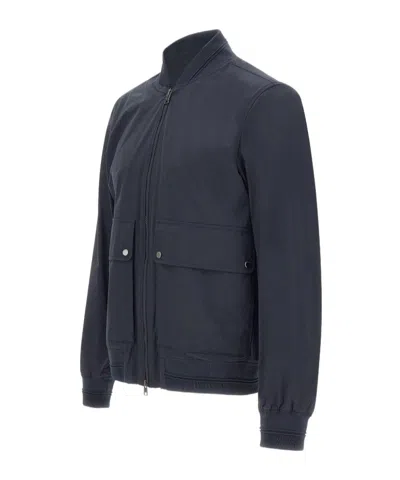 Woolrich Wesley Bomber Jacket In Blue