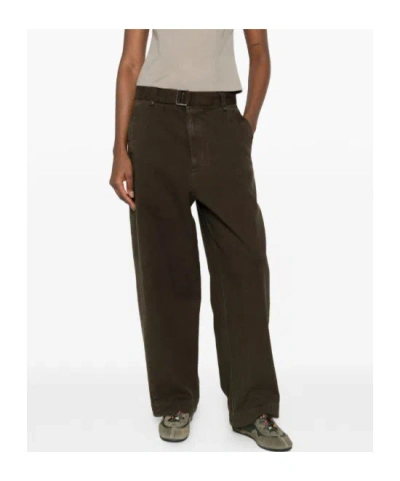 Entire Studios Gully Belt Trousers In Brown