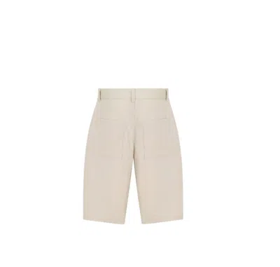 Dior Belt Loop Shorts In Neutral