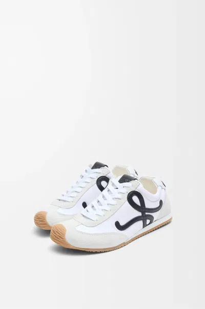 Loewe Ballet Runner 2.0 Nylon And Calfskin Low-top Sneakers In White