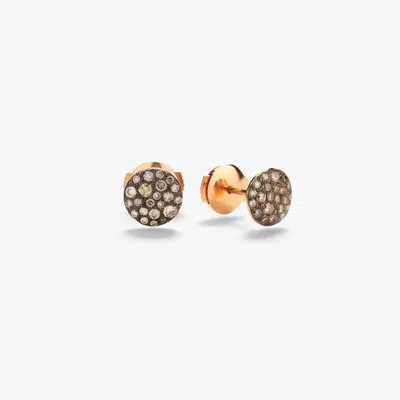 Pomellato Sabbia Rhodium-plated 18-karat Rose Gold Diamond Earrings