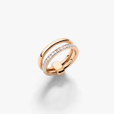 Pomellato Together 18kt Rose Gold Ring With Diamonds In Pink