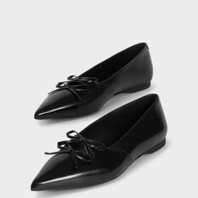 Vagabond Hermine Pointed-toe Ballet Flats In Black