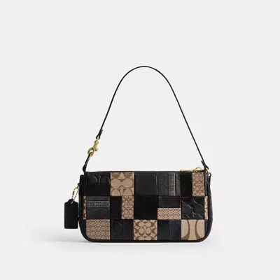 Coach Patchwork Leather Plaza Bag Black Multi In Black