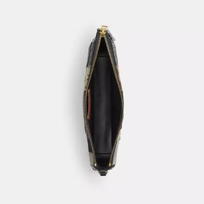 Coach Patchwork Leather Plaza Bag Black Multi In Black