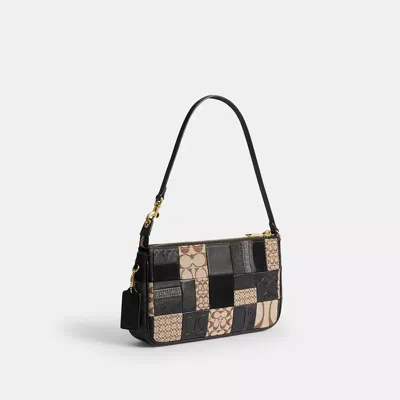 Coach Patchwork Leather Plaza Bag Black Multi In Black