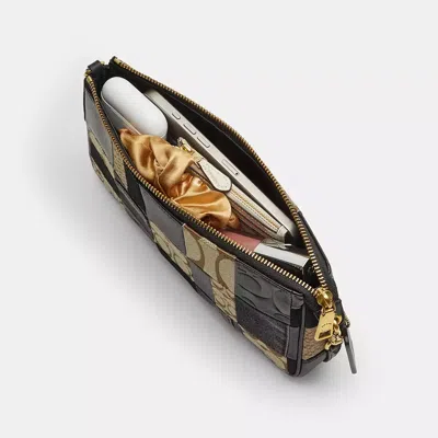 Coach Patchwork Leather Plaza Bag Black Multi In Black