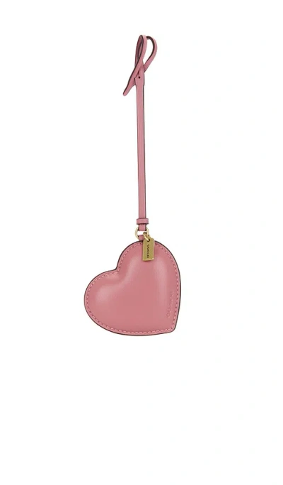 Coach Heart Puffy Bag Charm In Pink