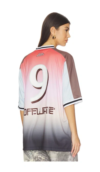Off-white Soccer Raglan T-shirt Gradient Graphic In Multi