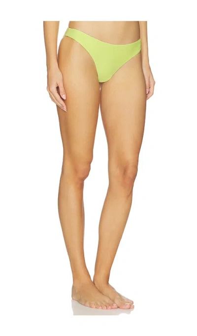 Pq Basic Ruched Bikini Bottom In Yellow