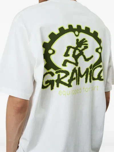 Gramicci Dirt Ready Graphic Crew Neck T Shirt In White