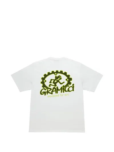 Gramicci Dirt Ready Graphic Crew Neck T Shirt In White