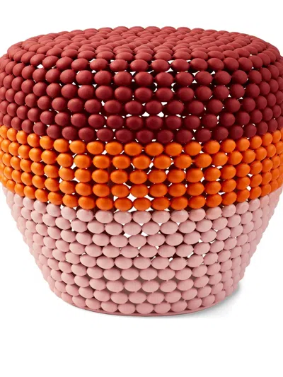 Polspotten Dot Striped Stool In Multi