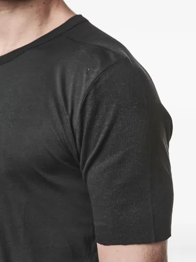 Thom Krom Ribbed-panel T-shirt In Black