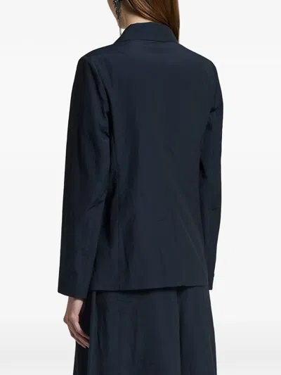 Peserico Woman Blazer Midnight Blue Size 12 Polyester In Blue