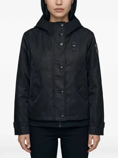 Blauer Marcella Hooded Button Jacket In Blue