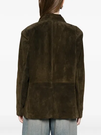 Vicolo Patch-pocket Single-breasted Jacket In Green