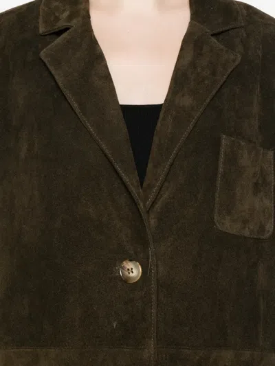Vicolo Patch-pocket Single-breasted Jacket In Green