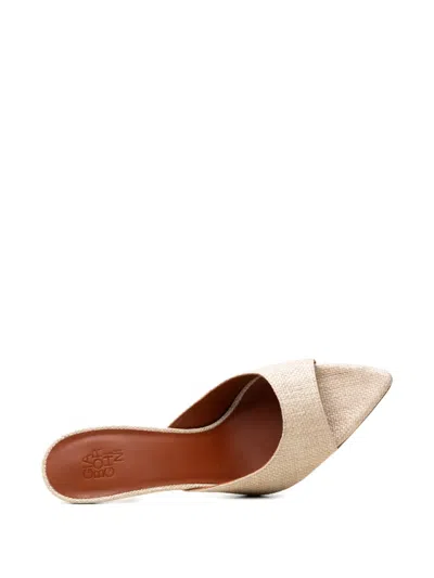 Gia Borghini Raffia Point-toe Sandals In Multi