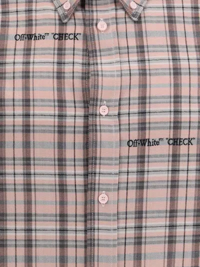 Off-white Pink Flannel Regular Shirt In Neutral