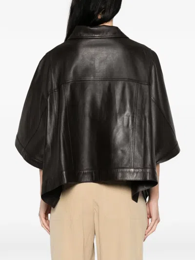 Bully Flap-pocket Jacket In Brown